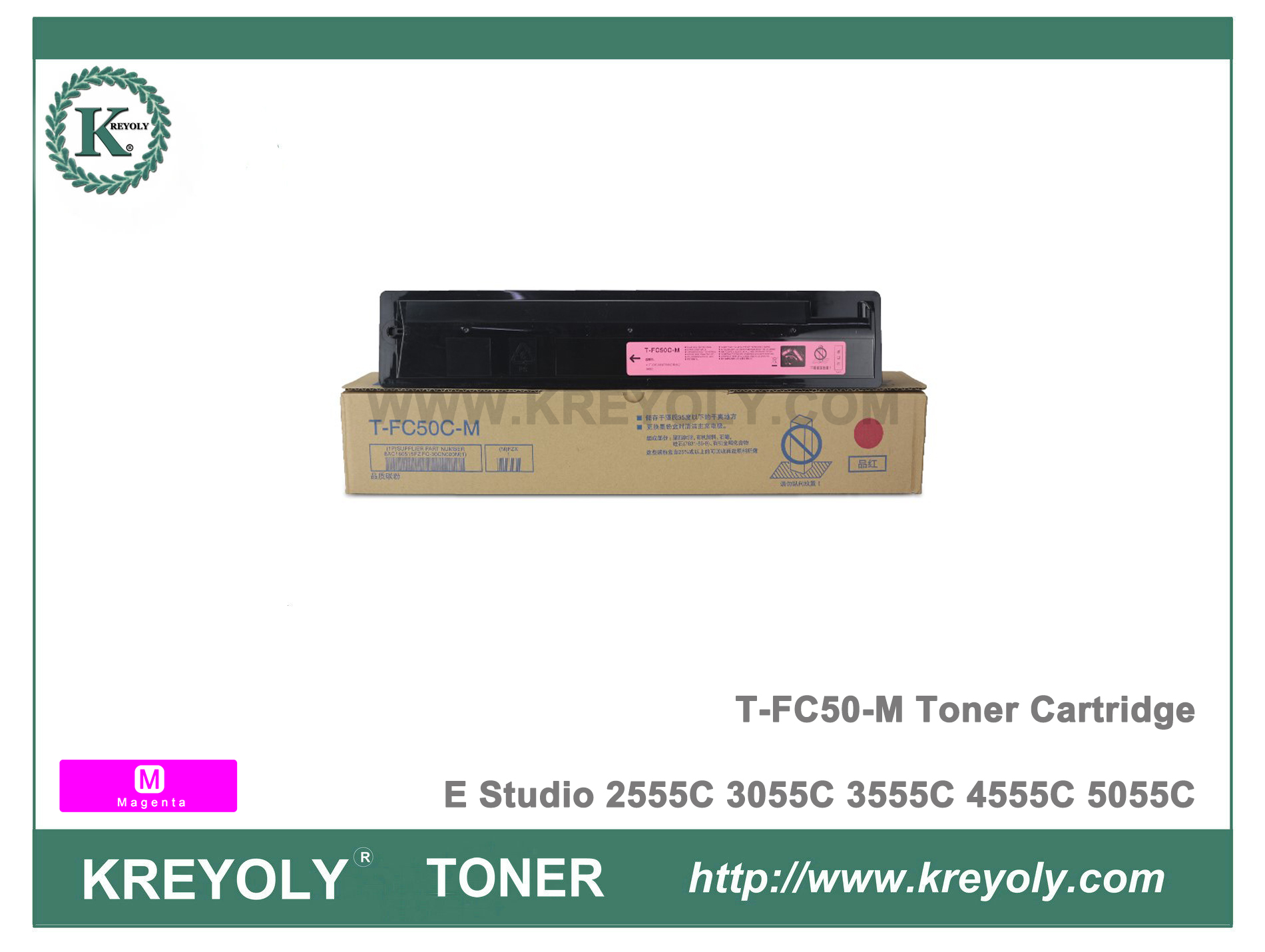 Cartucho de tóner T-FC50 para Toshiba E-Studio 2555C 3055C 3555C 4555C 5055C copiadora a color