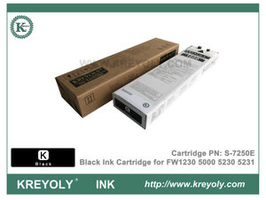 Cartucho de tinta negra S-7250 para RISO Comcolor FW1230 FW5000 FW5230 FW5231 Máquina de inyección de tinta