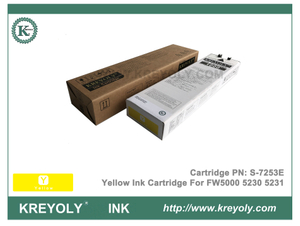 Cartucho de tinta amarilla S-7253 para Riso Comcolor FW5000 FW5230 FW5231 Máquina de inyección de tinta