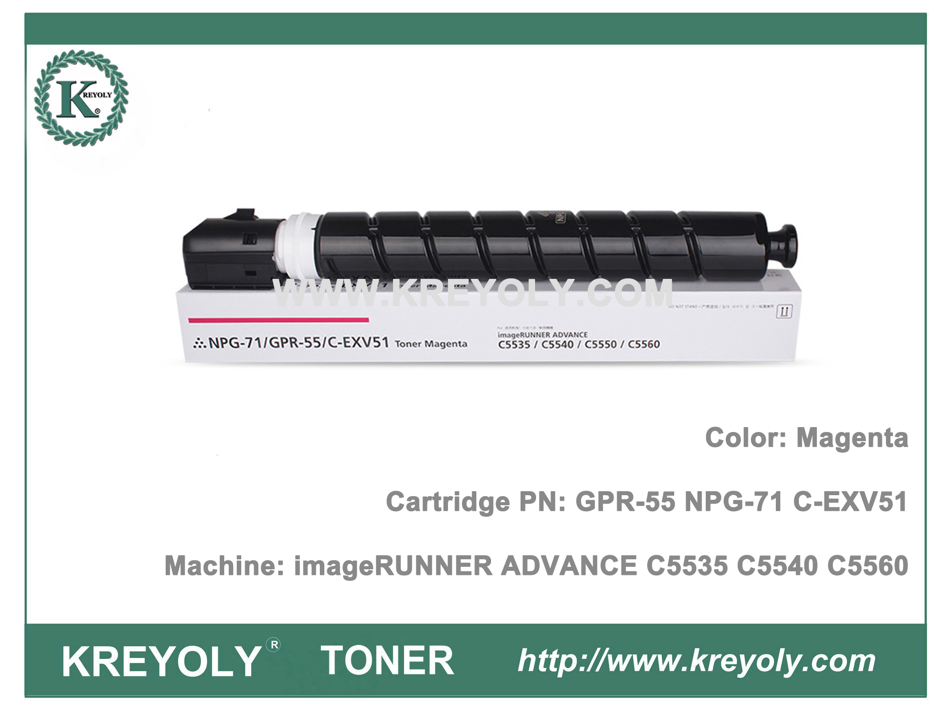NPG71 GPR55 C-EXV51 Cartucho de tóner para imageRunner ADVANCE C5560 C5550 C5540 C5535