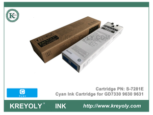 Cartucho de tinta cian S-7281 para máquina de inyección de tinta Riso ComColor GD9630 GD9631 GD7330