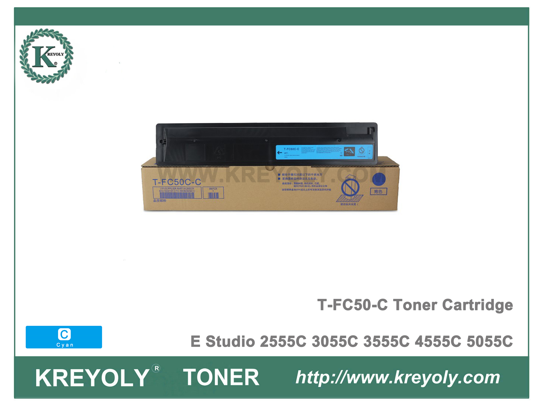Cartucho de tóner T-FC50 para Toshiba E-Studio 2555C 3055C 3555C 4555C 5055C copiadora a color