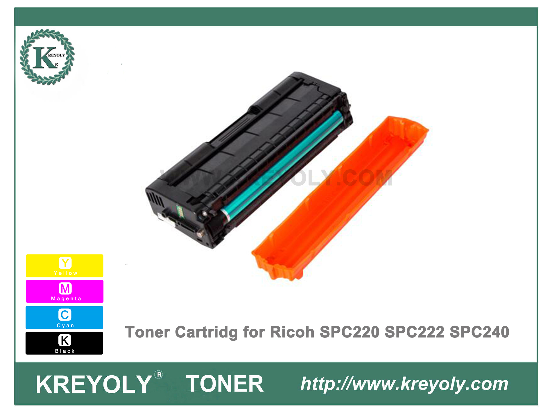 Cartucho de tóner de color Ricoh SPC220 para SPC220 SPC222 SPC240